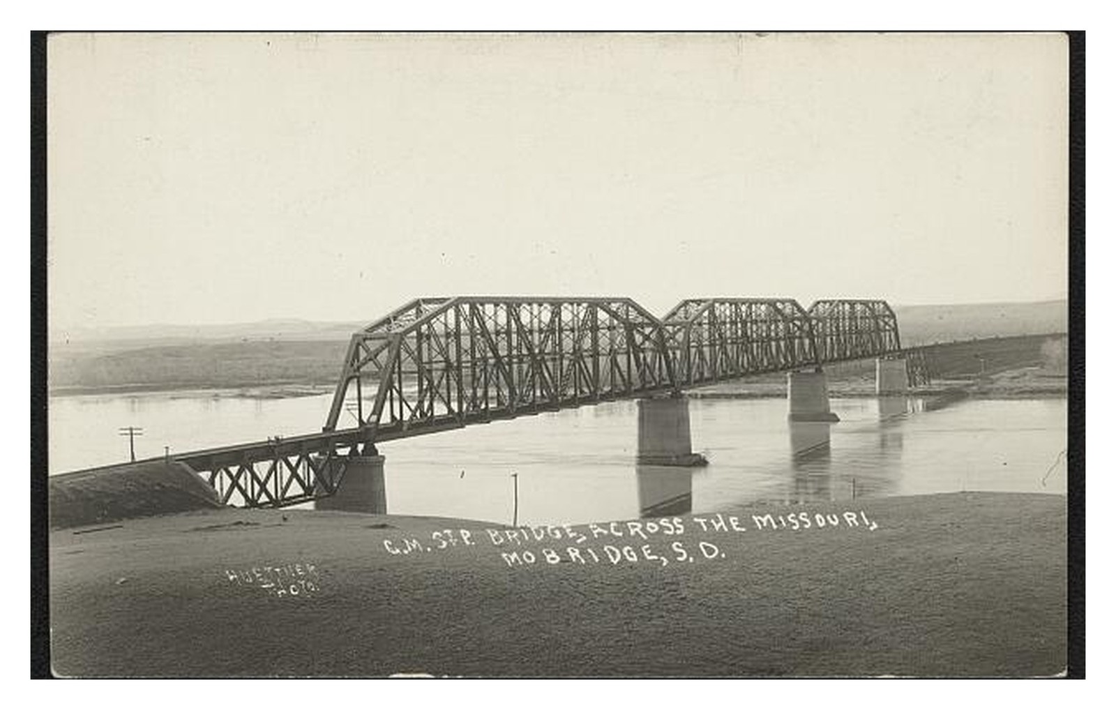 Mobridge SD C.M. St. P. Bridge Standard Postcard