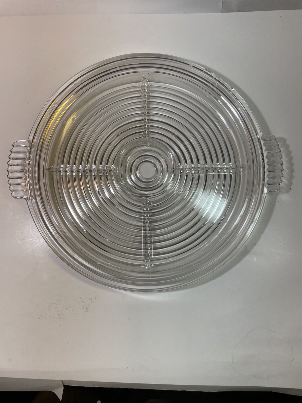 Anchor Hocking Manhattan Clear 5 Part Divided Handled Relish Tray ONLY 14 Anchor Hocking Manhattan Clear 5 Part Divided Handled Relish Tray ONLY 14
