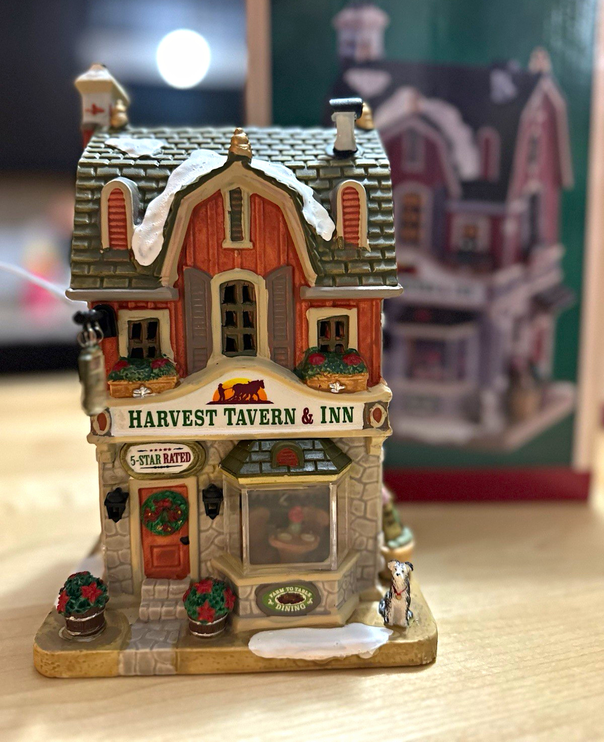 Lemax Harvest Tavern & Inn Painted Resin Christmas Village House Building