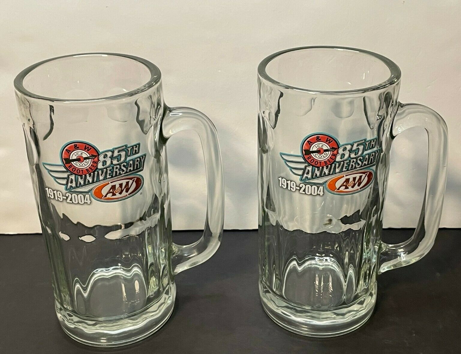 A&W Root Beer mug glass 2004 85th Anniversary souvenir 7\