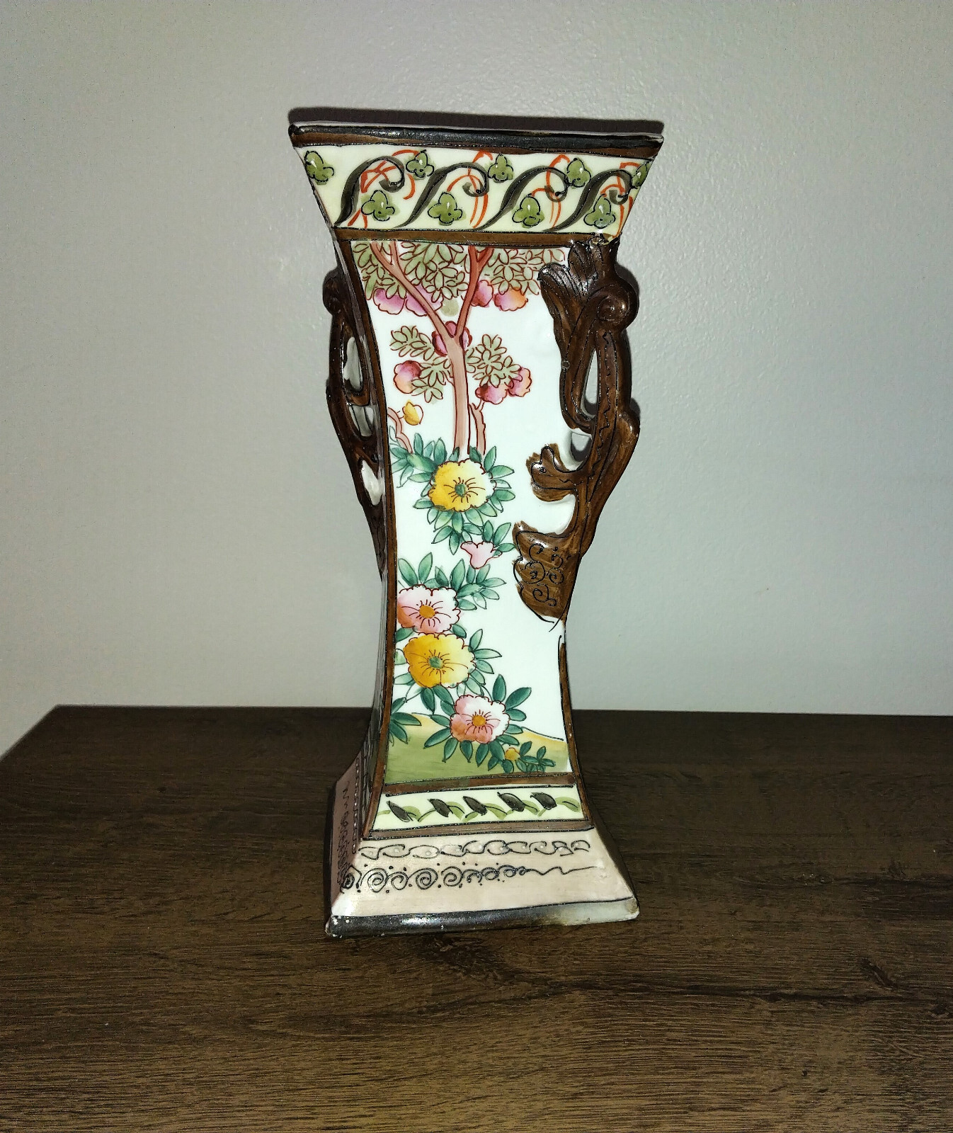 Japanese Vase Nippon Hand Painted Floral 12\