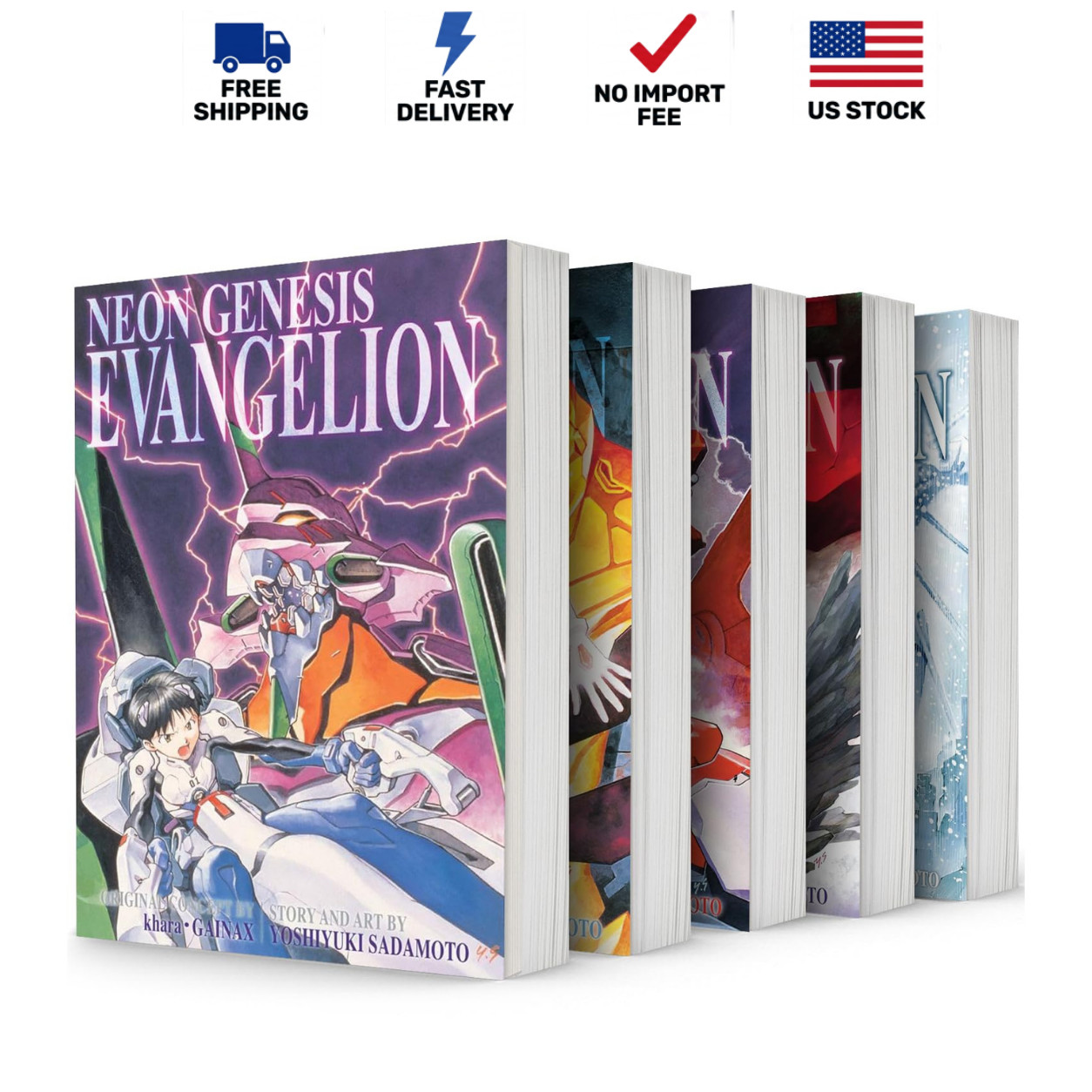 Neon Genesis Evangelion Manga Set Complete 5 Omnibus Editions