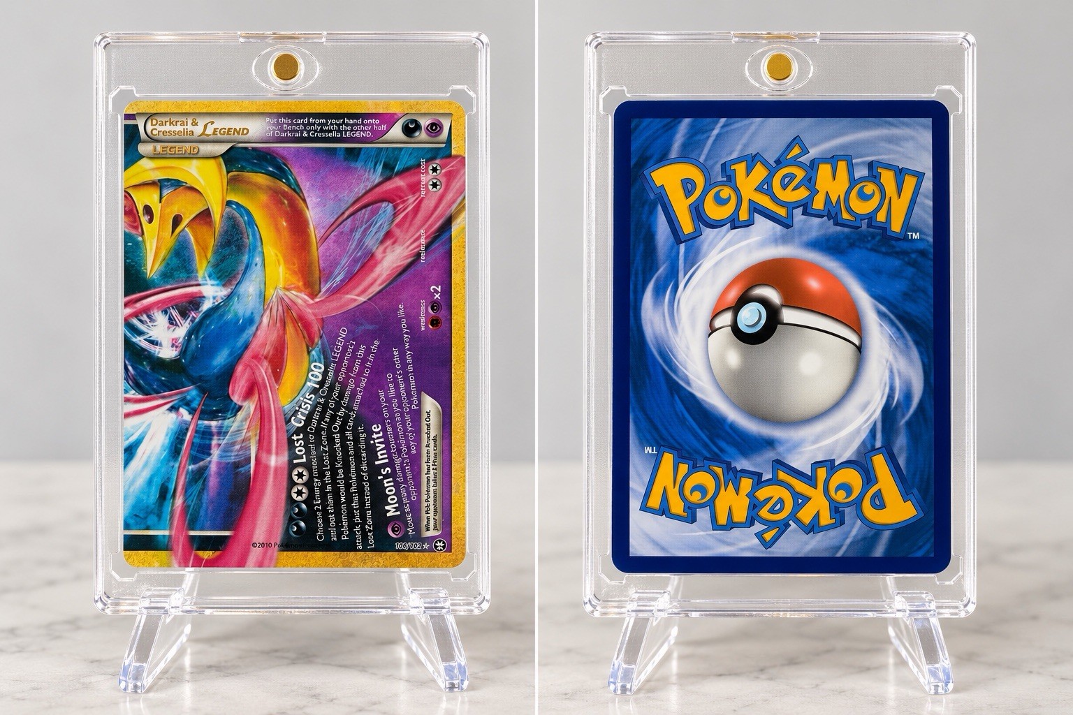 Pokemon Darkrai & Cresselia Legend Full Art Ultra Rare Holo Card 100/102