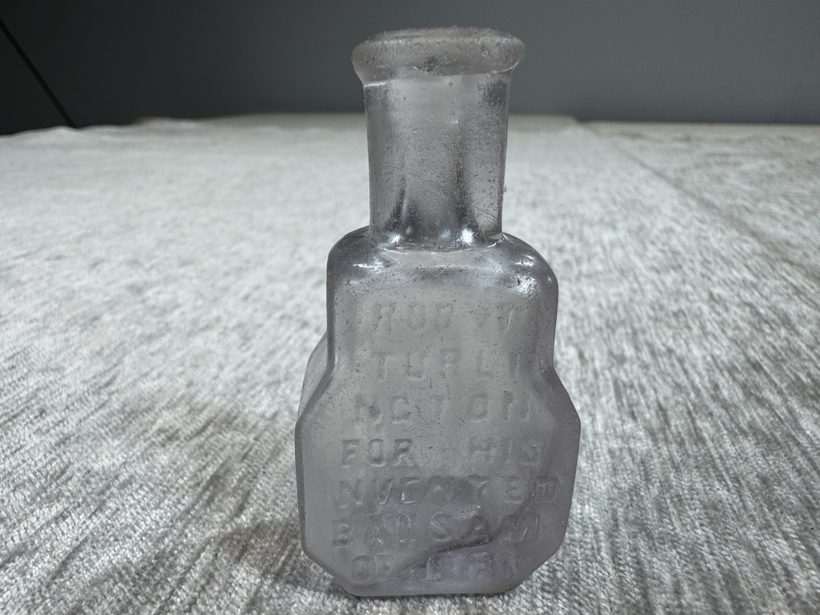 Robert Turlingtons Balsam Of Life Antique Medicine Bottle London King Glass 13