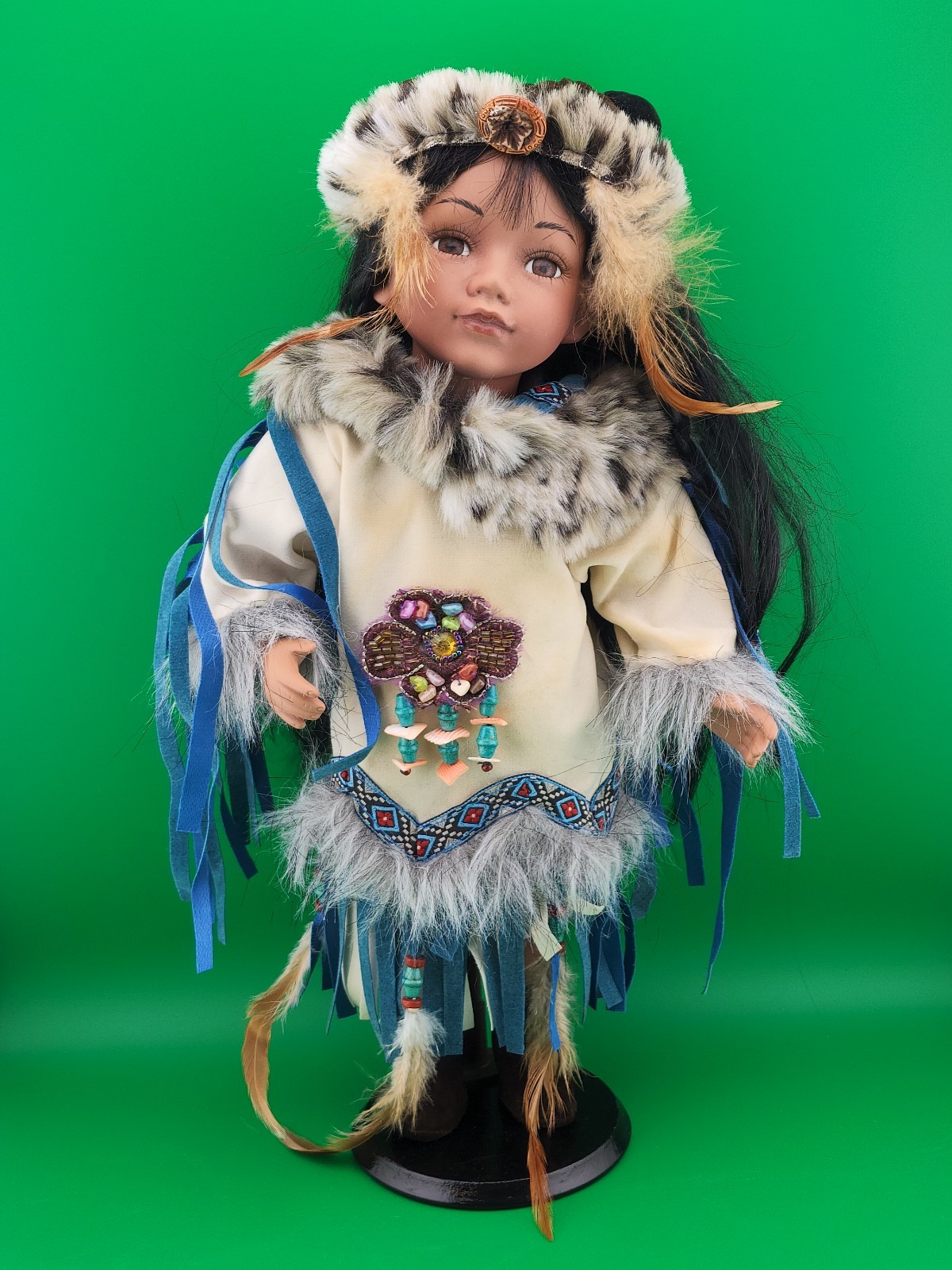 Cathay Collection Native American Porcelain Doll 16\