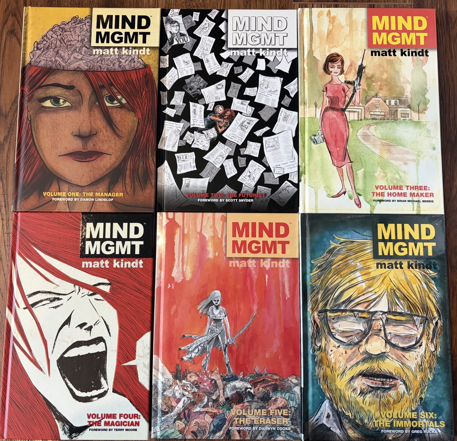 Mind MGMT Volumes 1 - 6 by Matt Kindt (Complete Hardcover Set) Dark Horse Lot