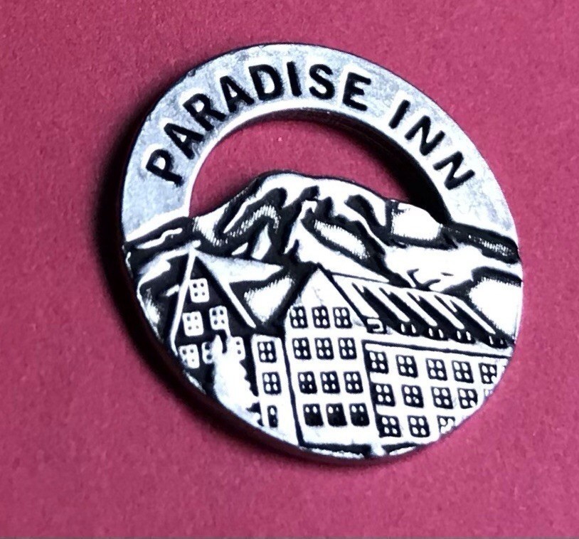 New Listing Paradise Inn Mount Rainier Cutout Token