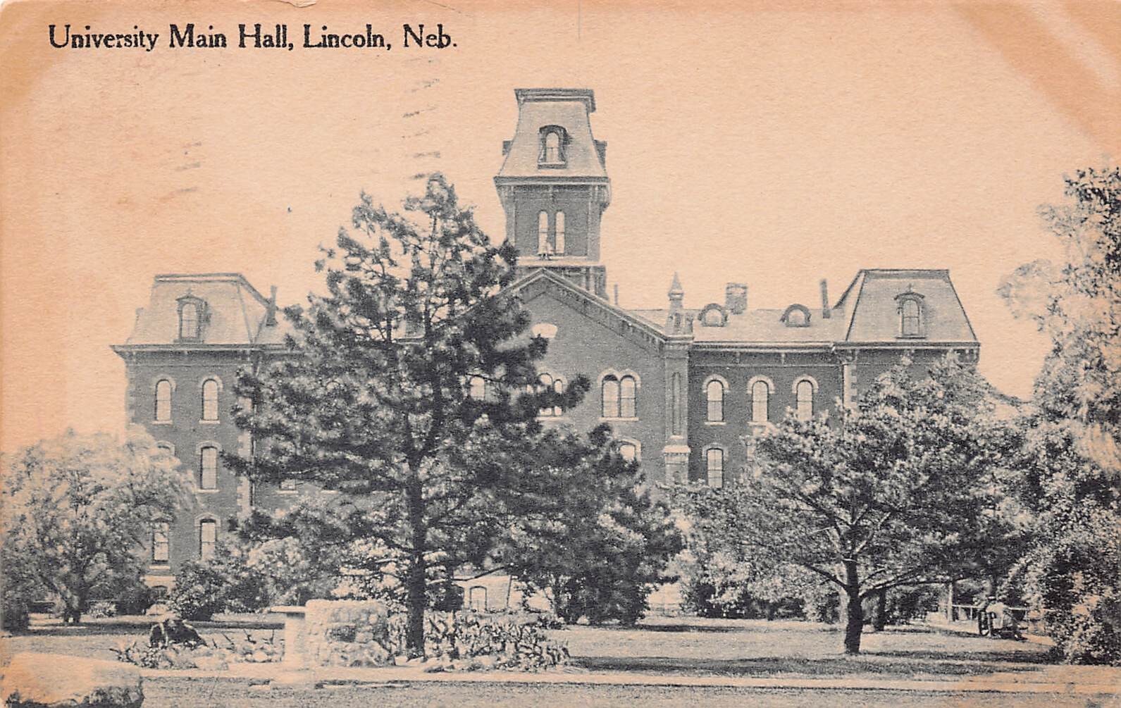 Lincoln University of Nebraska Campus Scott #412 Stamp Perf 8.5 Vtg Postcard B45