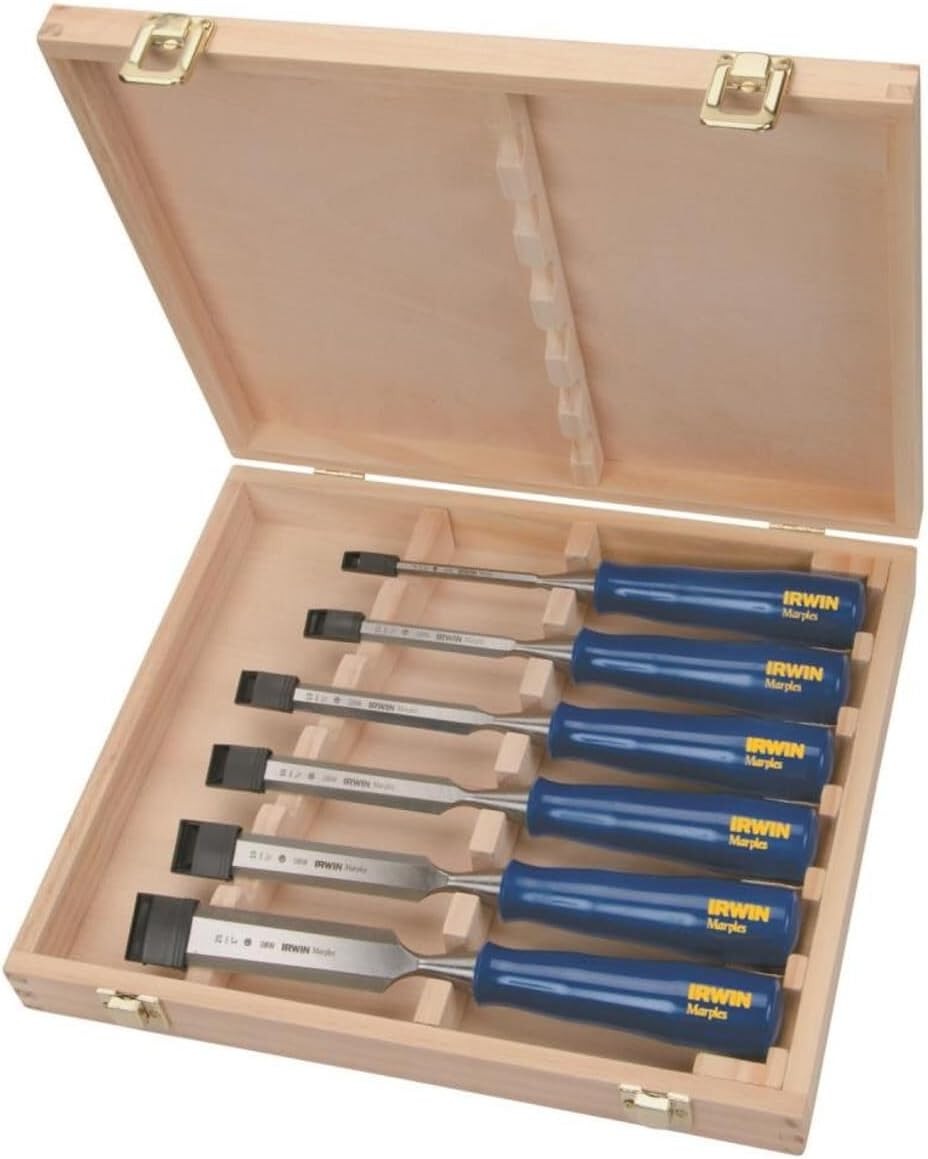 Marples Chisel Set for Woodworking 6-Piece (M444SB6N) Blue