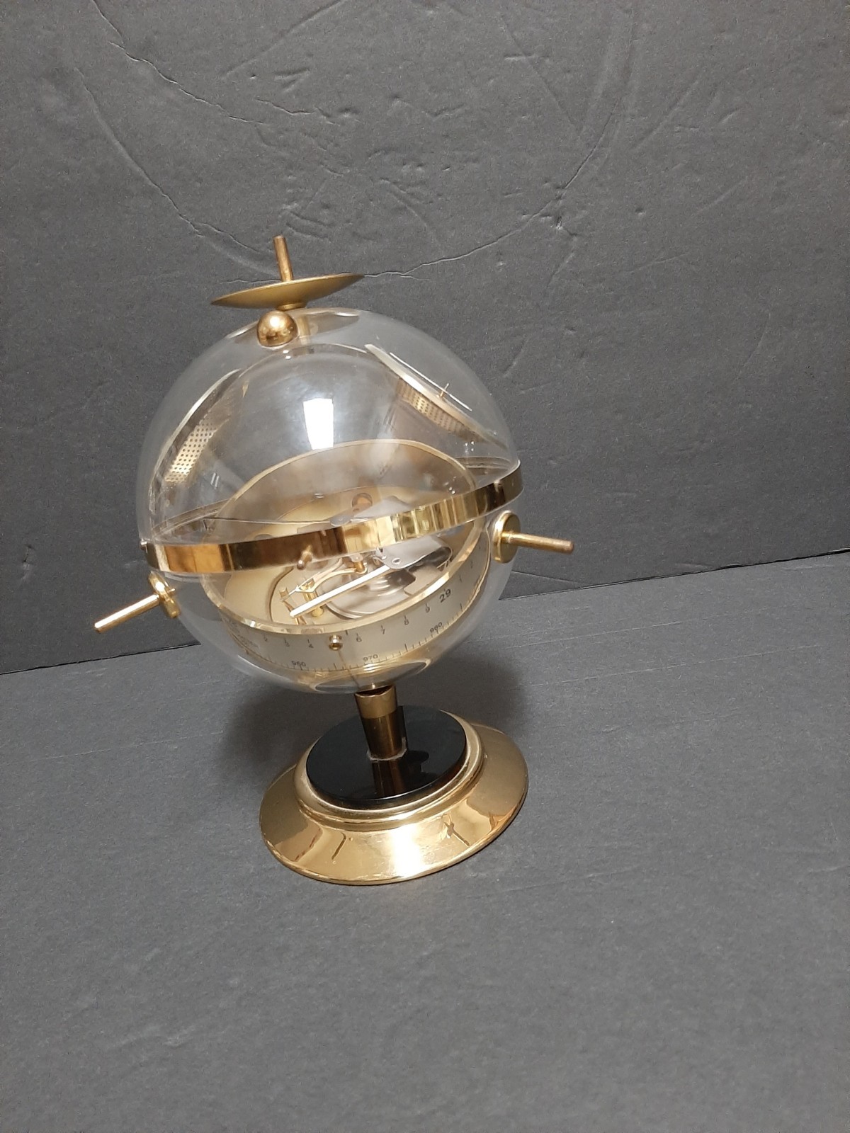 Vintage Huger Sputnik Weather Station Barometer West Germany MCM Space Age AS-IS