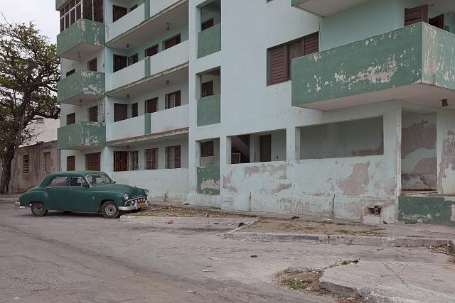 Photo:Havana Cuba 2010 Vintage Car by Malecon Colorful Building
