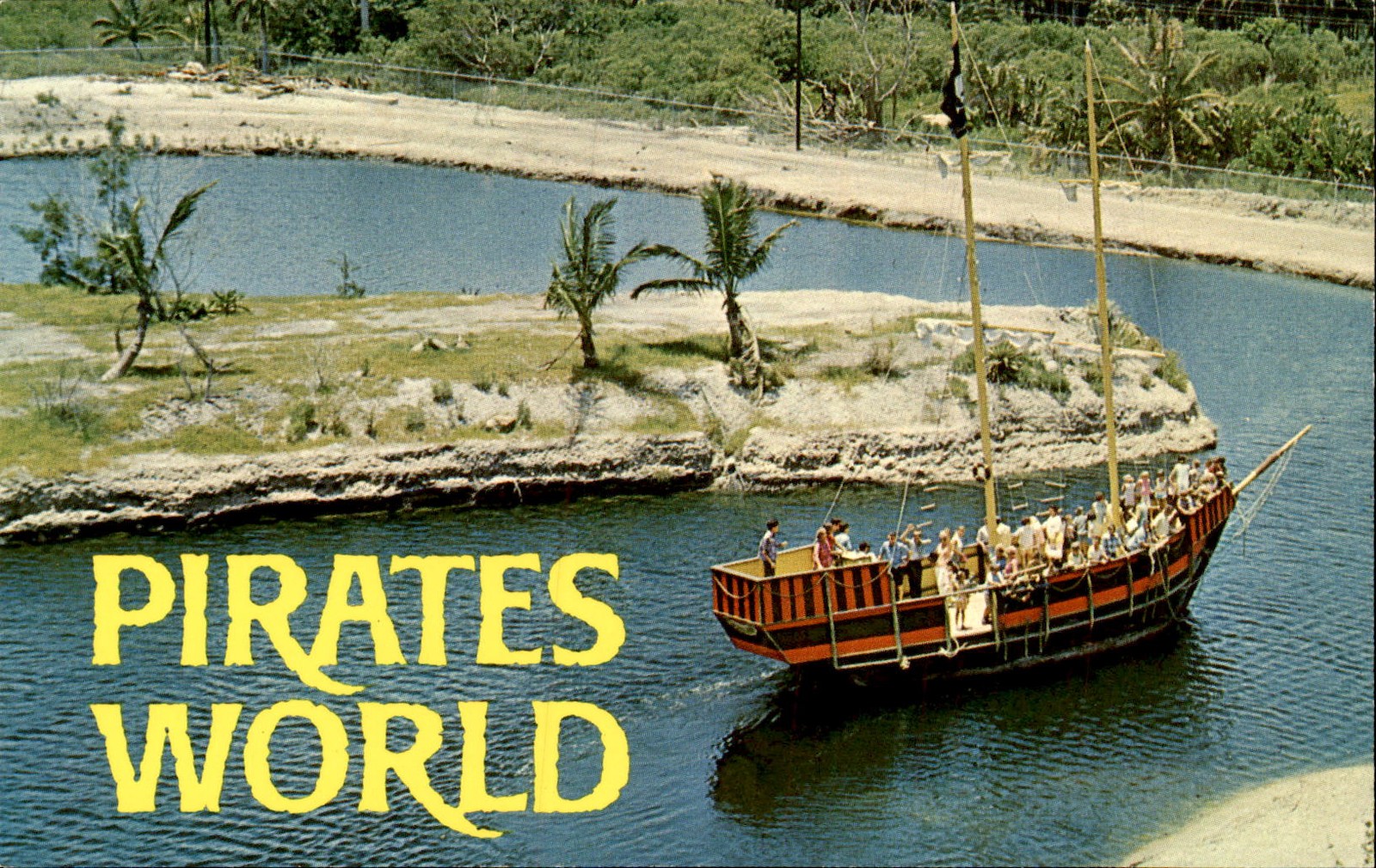 Pirates World Amusement Center, Hollywood, Florida, 1970s Postcard