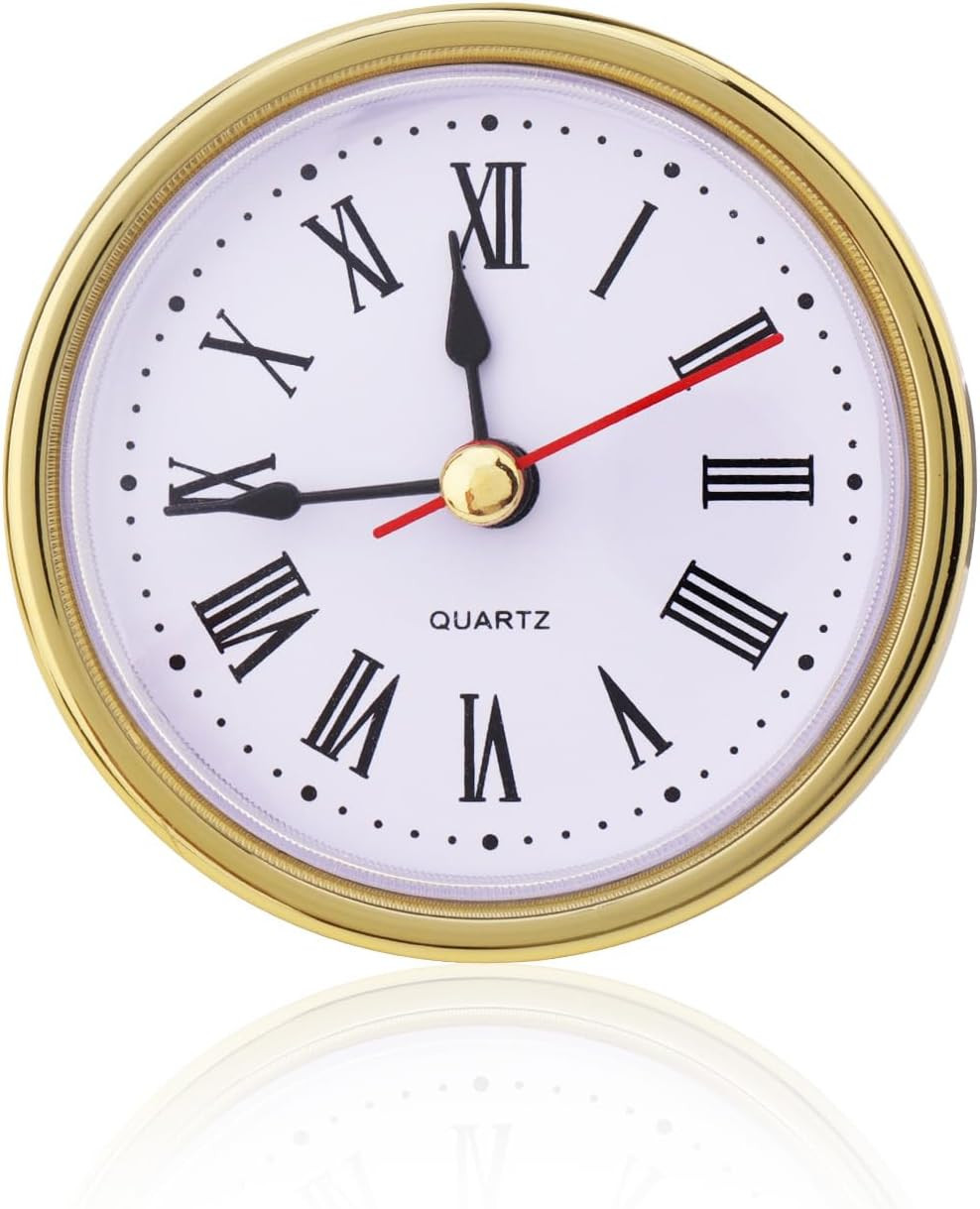 Mini round Quartz Clock Insert 2-9/16 Inch (65Mm) Face Replacement