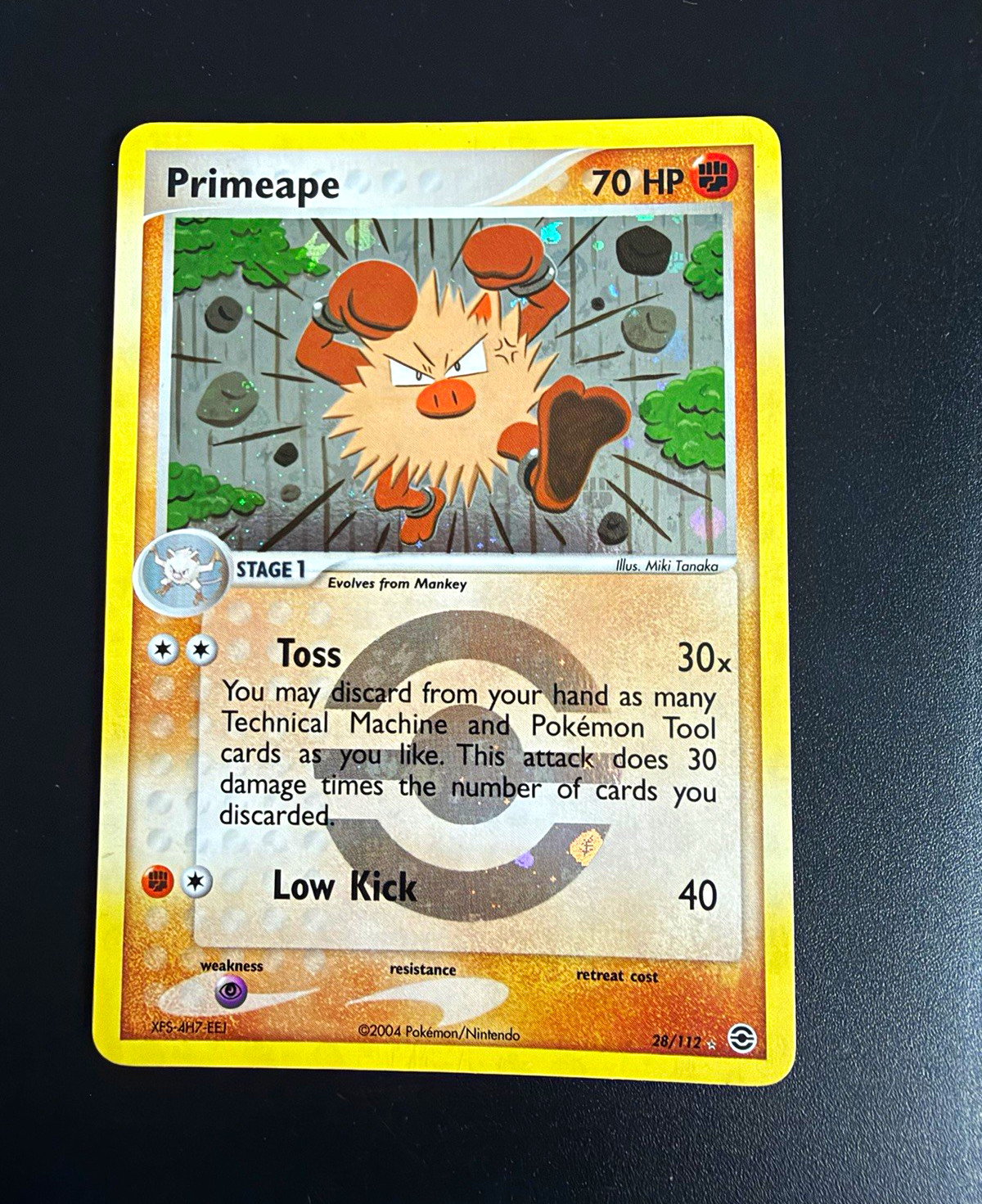 Pokémon TCG Primeape Reverse Holo 28/112 EX FireRed & LeafGreen ENG 2004