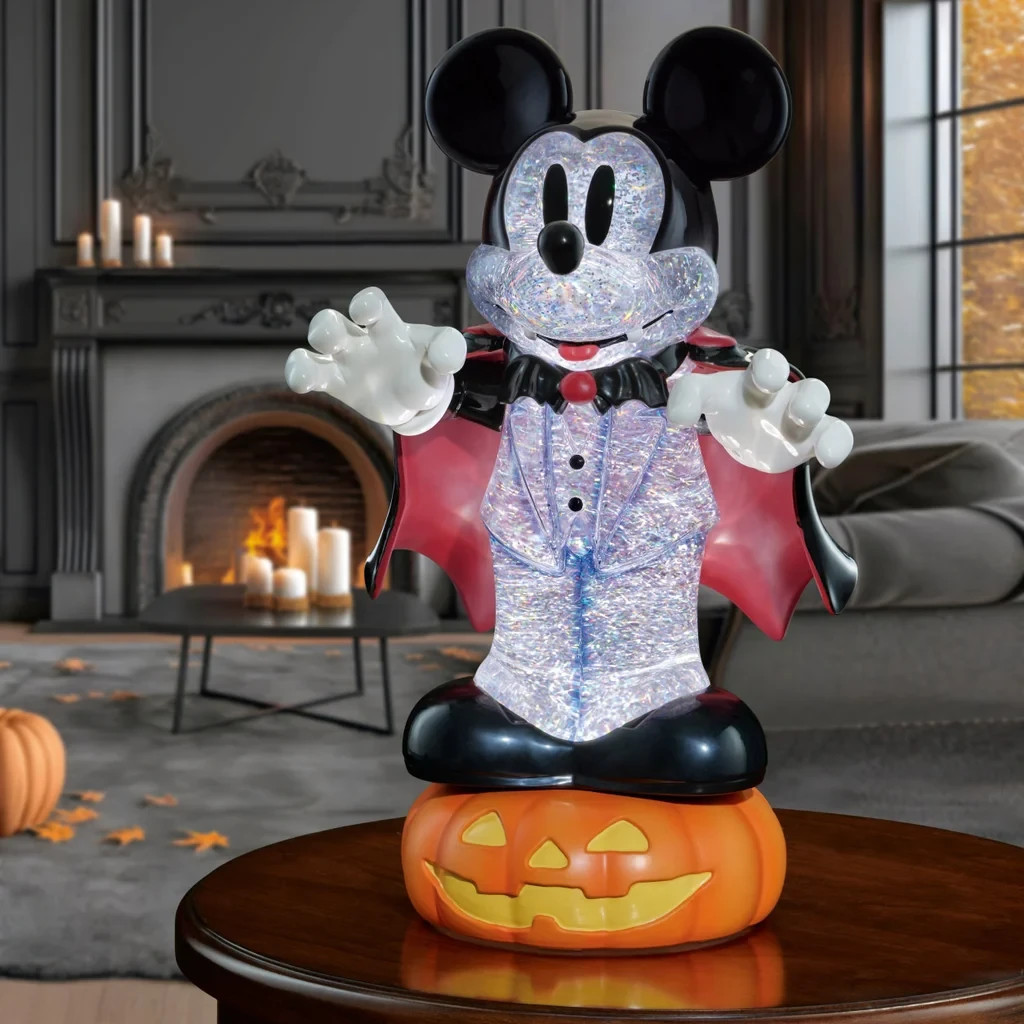 Disney Halloween Spinning Glitter Lantern with LED Lights NIB