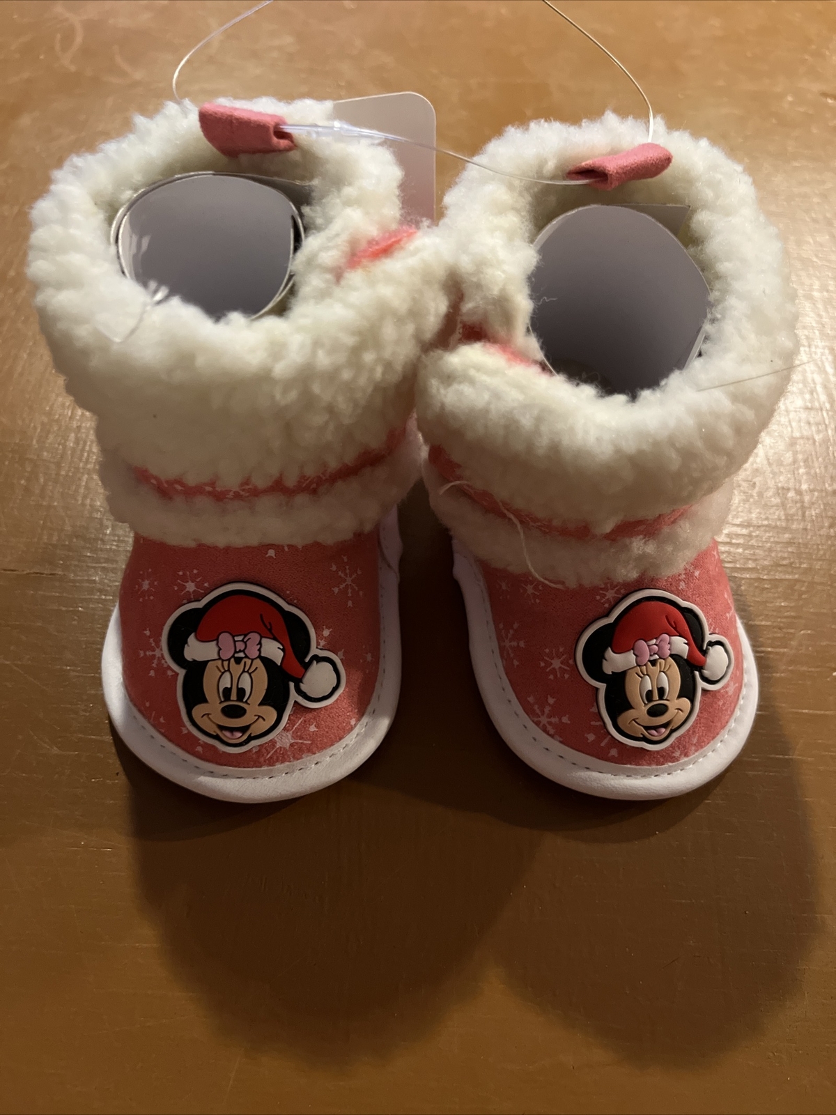 DISNEY Pink MINNIE MOUSE BABY GIRL SHOES LITTLE Plush Booties BNIB 0-3months DISNEY Pink MINNIE MOUSE BABY GIRL SHOES LITTLE Plush Booties BNIB 0-3months