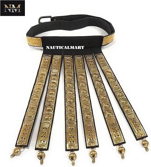 Custom Handmade Roman Leather Belt with Brass Waist Fittings Renactment Custom Handmade Roman Leather Belt with Brass Waist Fittings Renactment