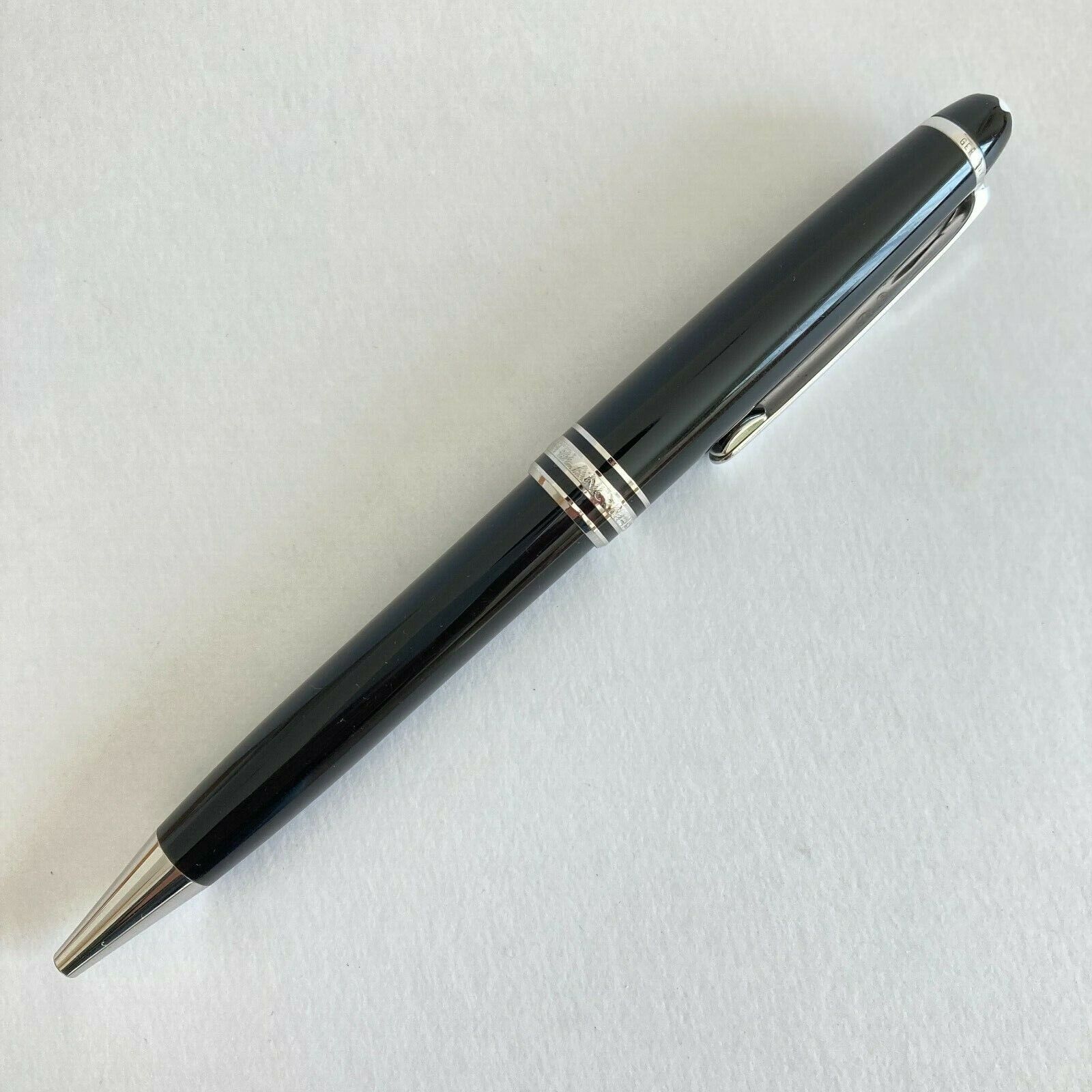 Montblanc Meisterstuck Ballpoint Pen Classic Pix Resin Black Silver Twist Type