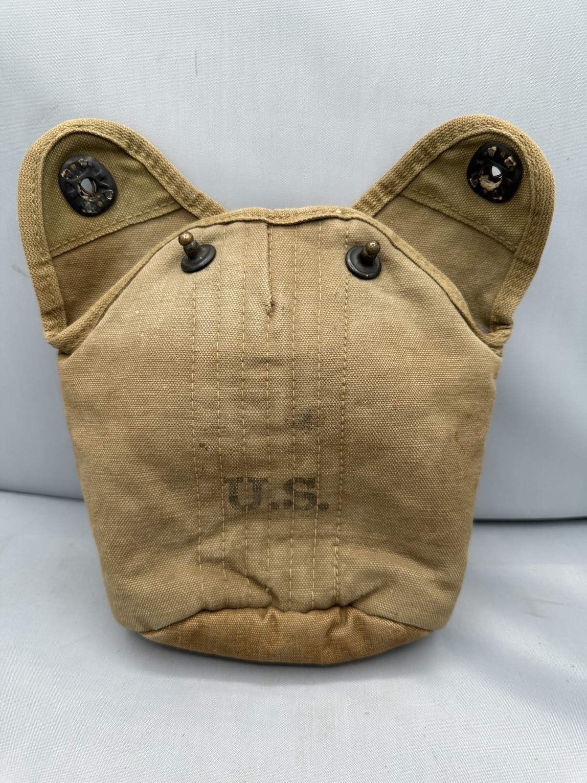 Original WW2 1941 Dated U.S. Khaki Canteen Cover Baker-Lockwood (11)