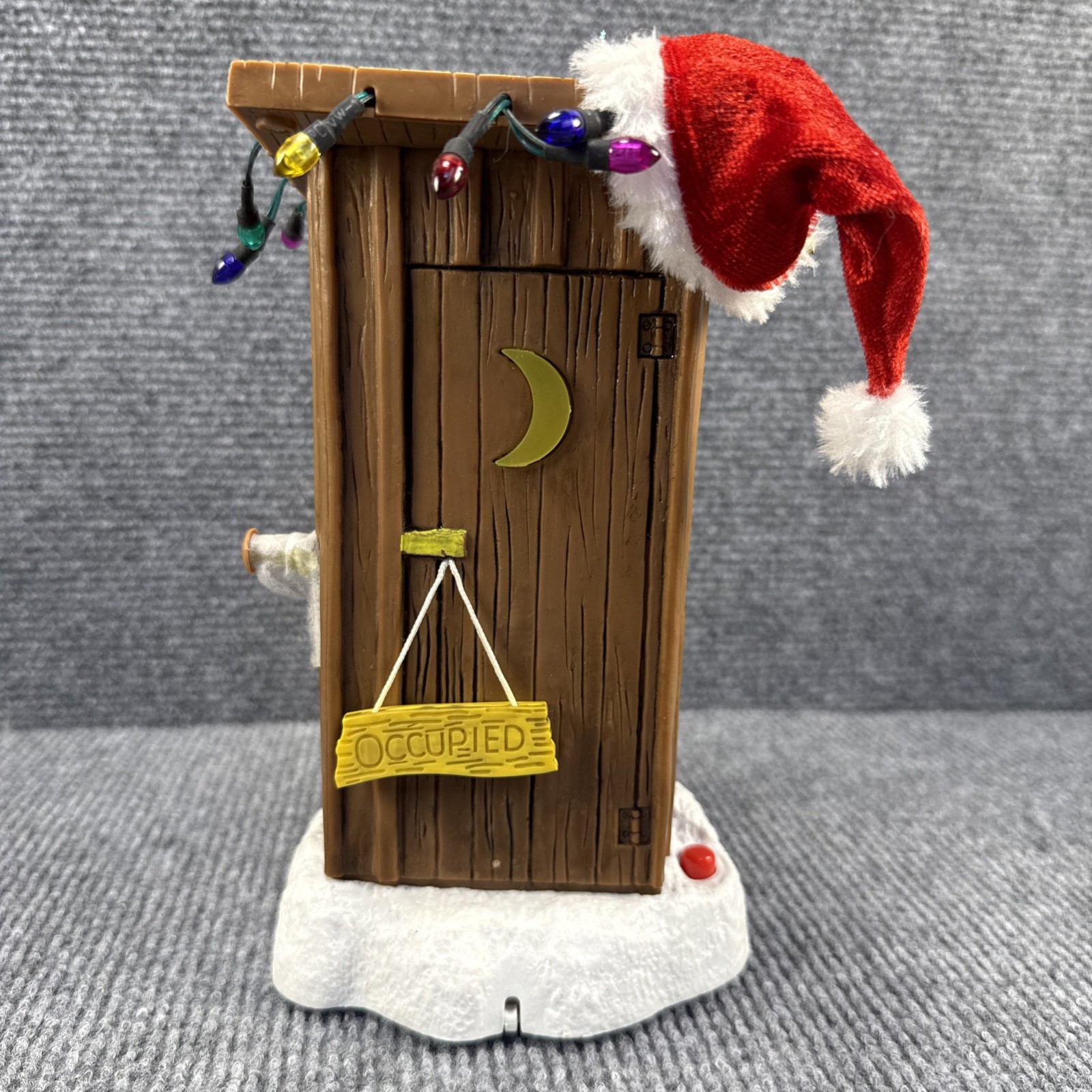 Gemmy Lighted Outhouse Talking/Farting Santa Vibrates Christmas SEE VIDEO Funny