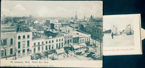 Leporello Postcard Mount Clemens Michigan USA, Lake St. Clair,... - 4170862