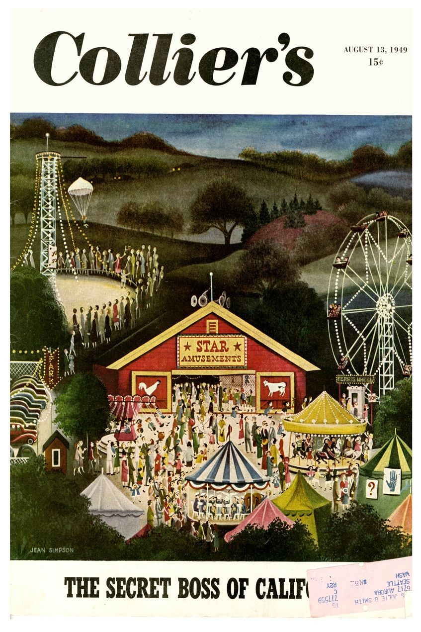 Collier's Magazine Cover (1919) 🎡🎆 - 24x36” - Rare Reprint 🤯💯 Collier's Magazine Cover (1919) 🎡🎆 - 24x36” - Rare Reprint 🤯💯