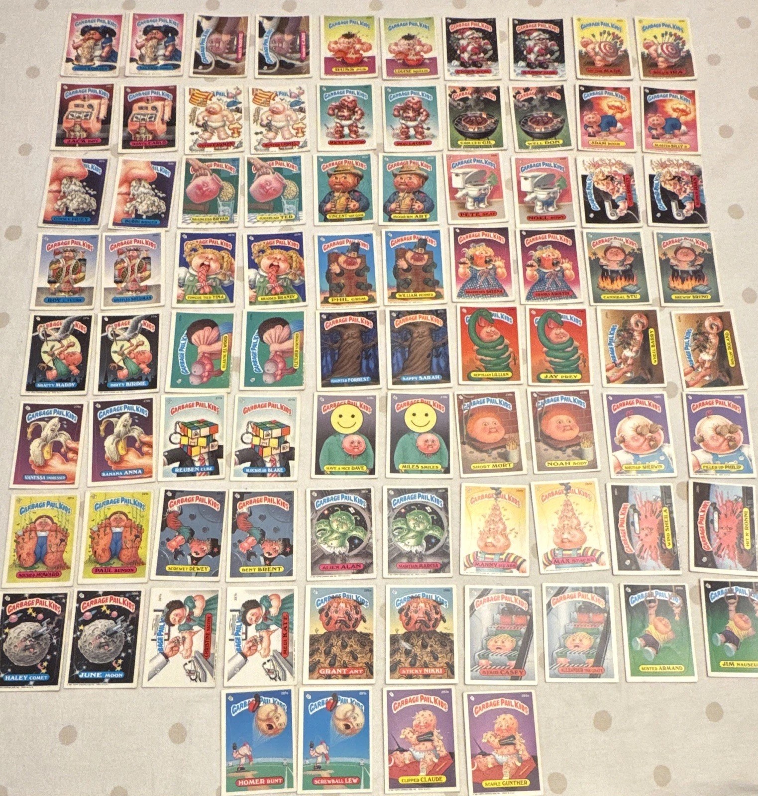 Vintage - Topps 1987 Garbage Pail Kids Series 7 COMPLETE Great condition