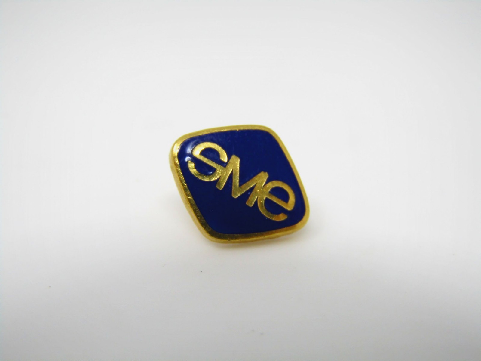 Vintage SME Lapel Pin Society of Manufacturing Engineers Logo Blue Enamel Gold
