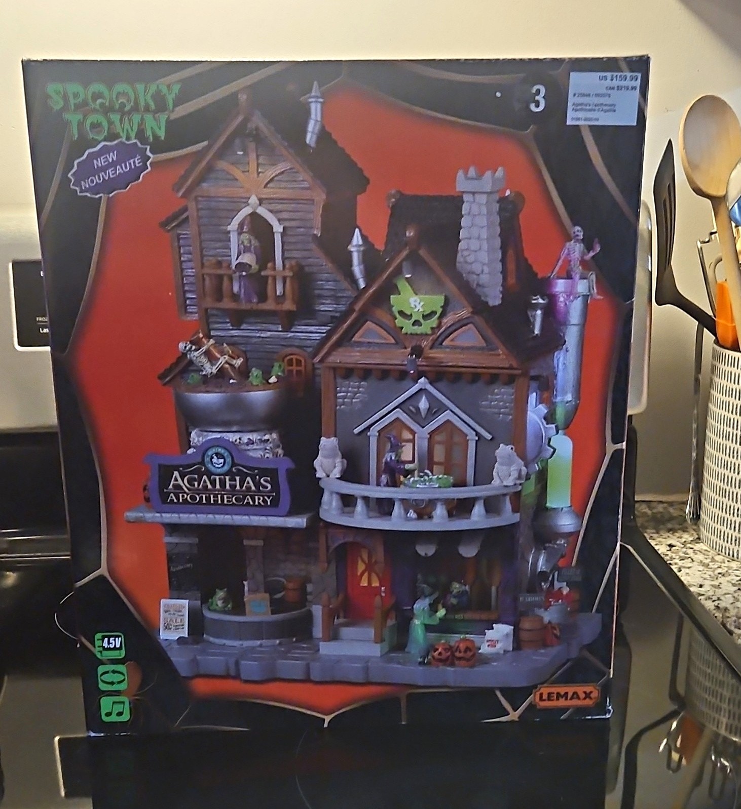 Lemax Spooky Town Agatha's Apothecary Halloween House Illuminated Musical