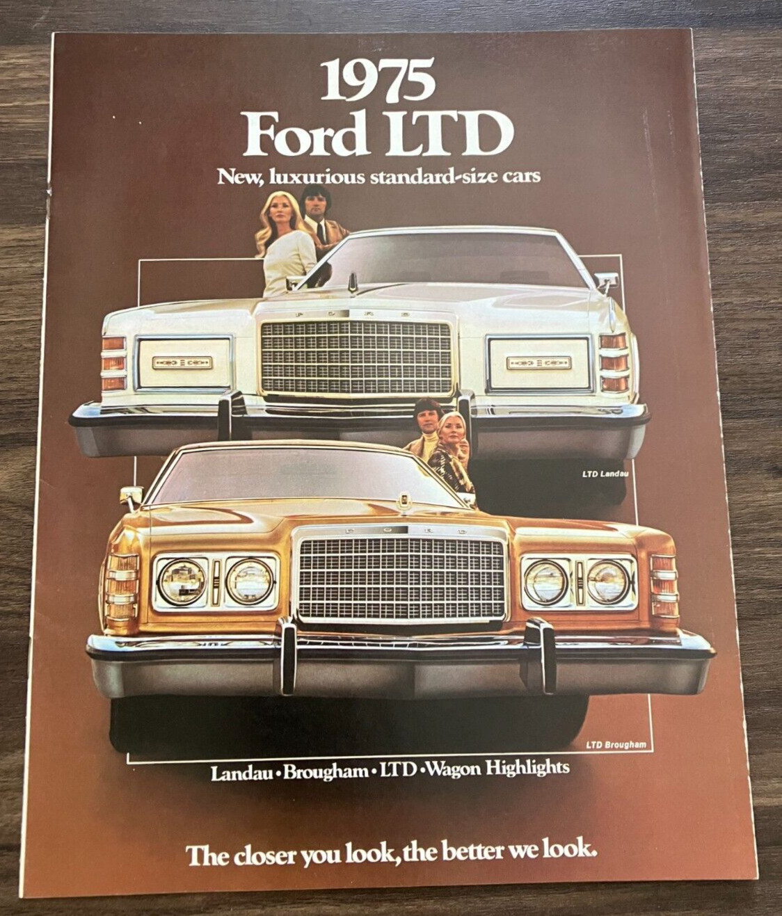 1975 Ford LTD - Vintage 12-Page Dealer Sales Brochure Catalog - 8/74 Version