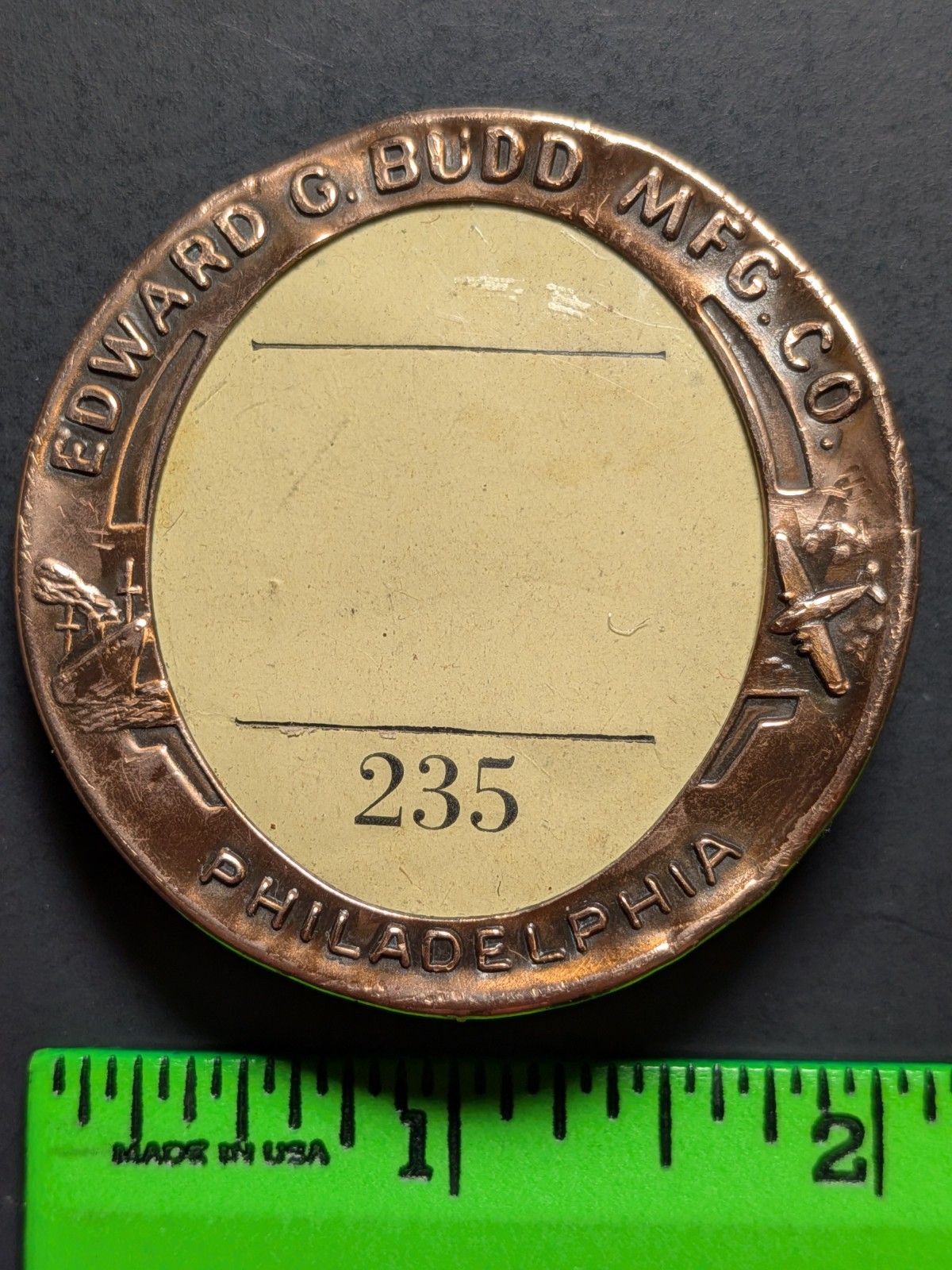 Vintage Edward Budd Automobile Aviation Railway Employee Badge 