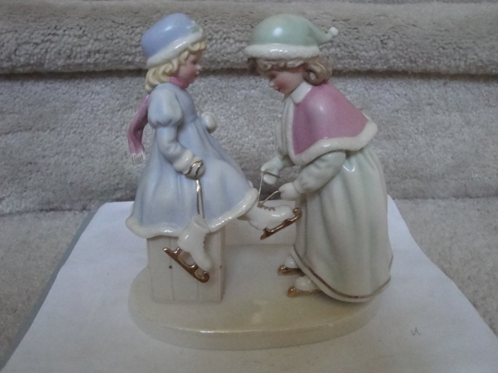 Vintage Lenox Always There For You Sandra Kuck Ice Skating Porcelain Figurine 
