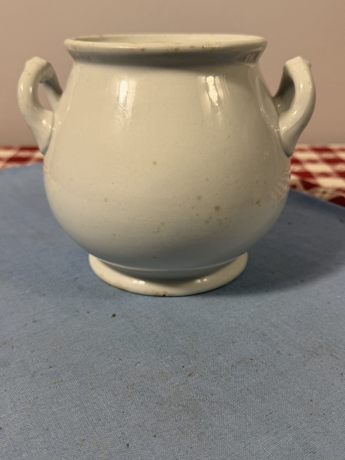Antique Maddock & Gater Staffordshire Pottery White Ironstone Sugar Bowl No Lid Antique Maddock & Gater Staffordshire Pottery White Ironstone Sugar Bowl No Lid