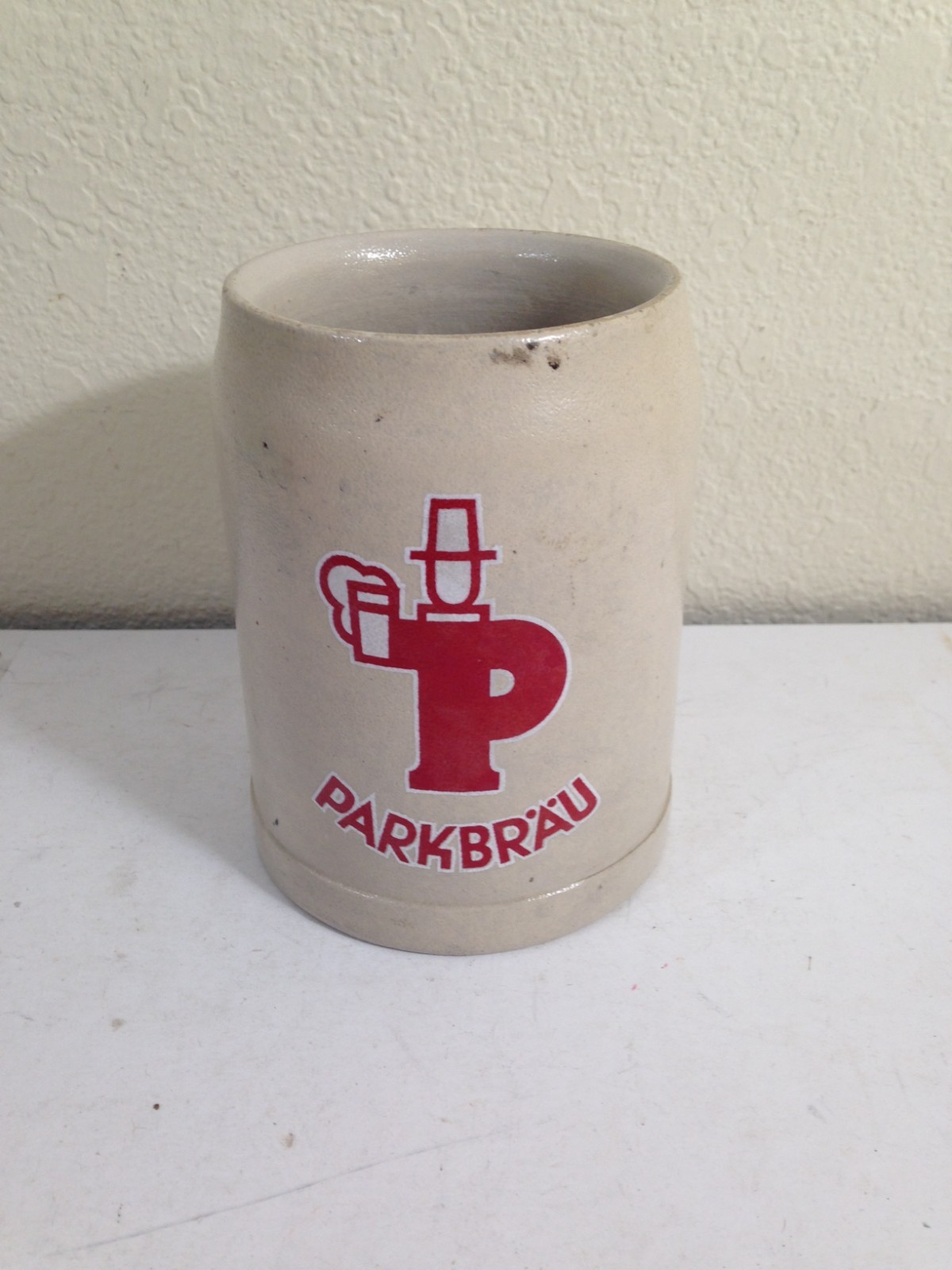 PARKBRAU 0.5 Liter Vintage Stoneware Beer Stein Mug Ale Lager Bier