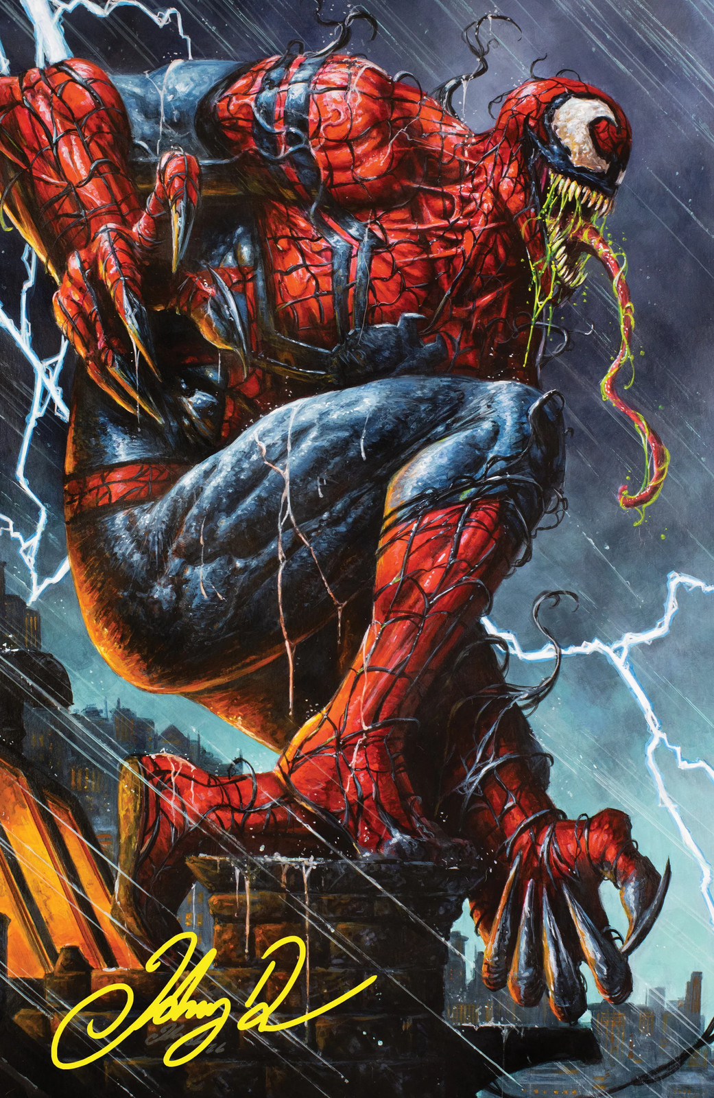 THE AMAZING VENOM #1 JOHNNY DESJARDINS NYCC EXCLUSIVE - VIRGIN SIGNED W/COA
