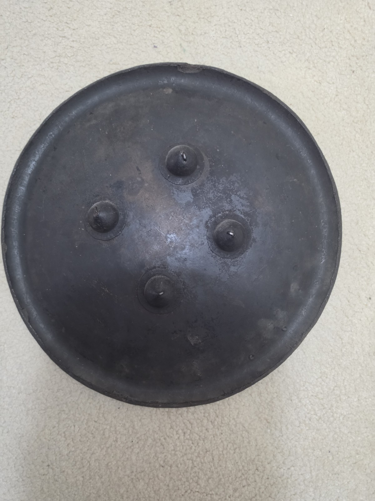 Very Rare old Tibetan Nepalese Rhinoceros Skin Shield