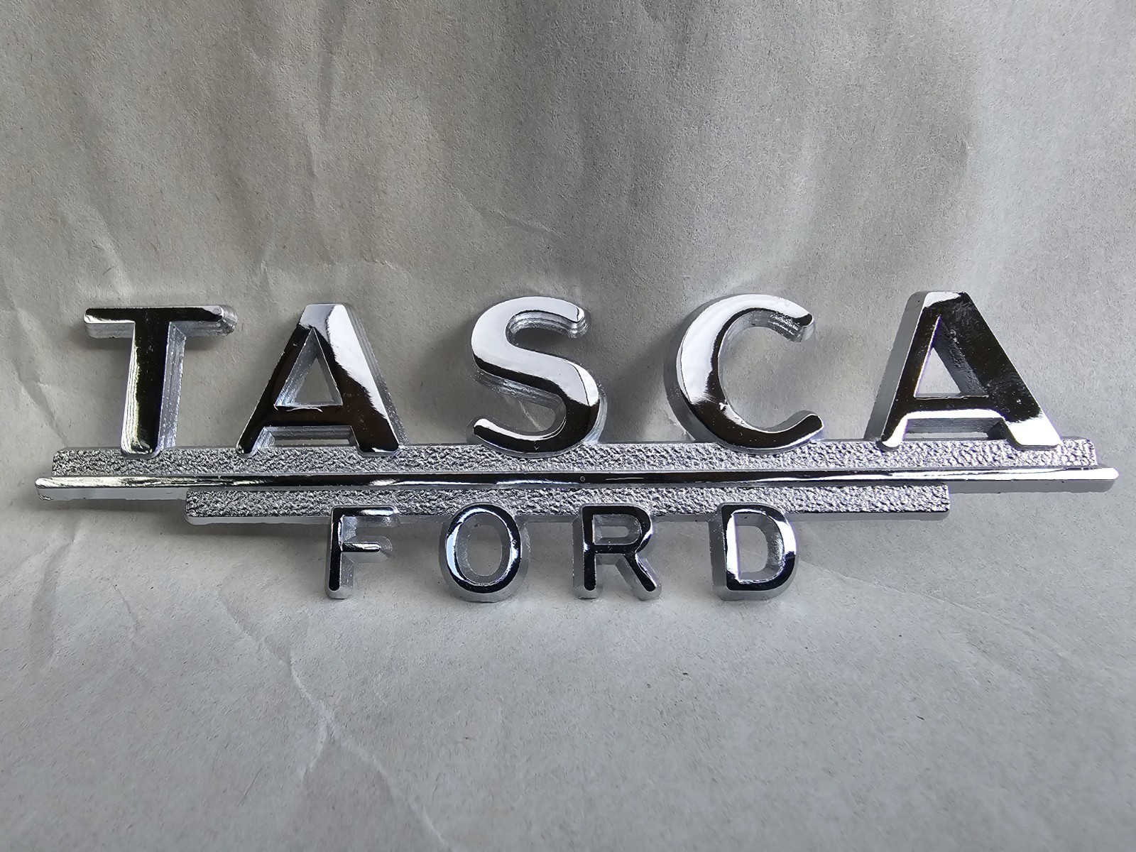 NOS Tasca Ford Shelby Mustang Cobra Dealership Diecast Emblem 