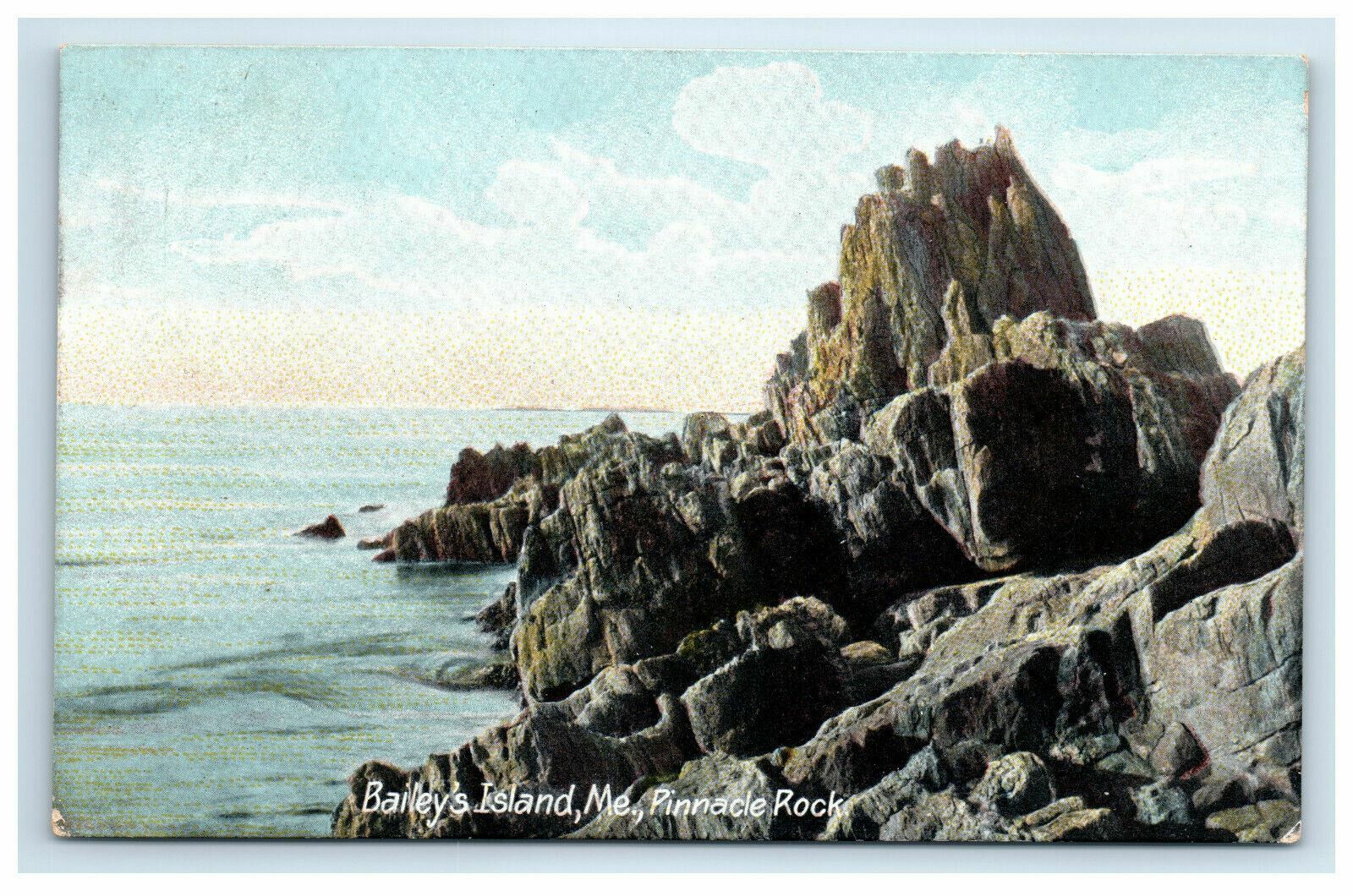 1907 Bailey\'s Island ME Pinnacle Rock Postcard 