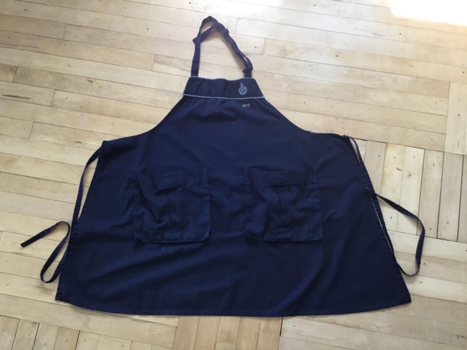 Vintage Delta Air Lines Flight Attendant Blue Apron 1974-75 Vintage Delta Air Lines Flight Attendant Blue Apron 1974-75