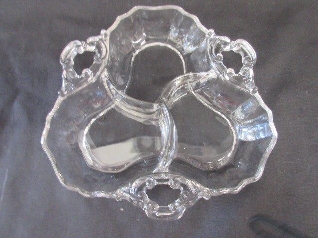 Fostoria Colony Triangular 3 Part Relish, 8\