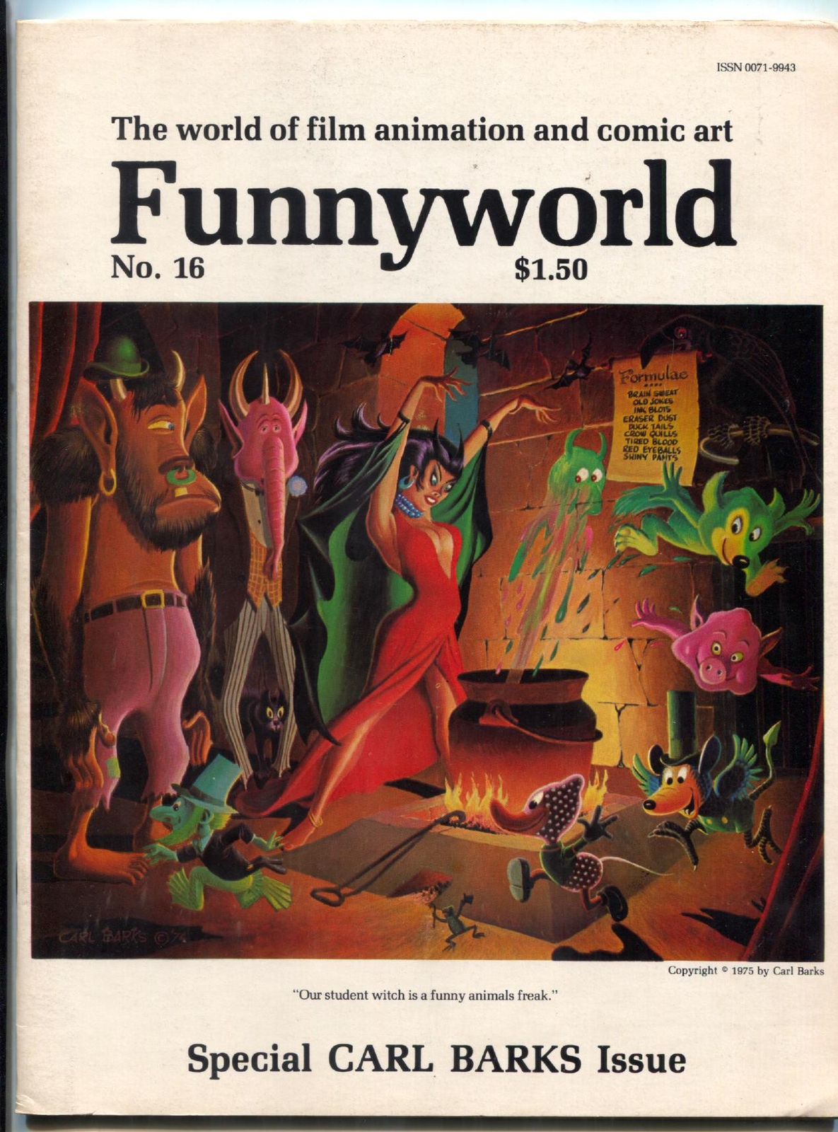 Funnyworld #16 1974- SPECIAL CARL BARKS ISSUE- fanzine VF Funnyworld #16 1974- SPECIAL CARL BARKS ISSUE- fanzine VF