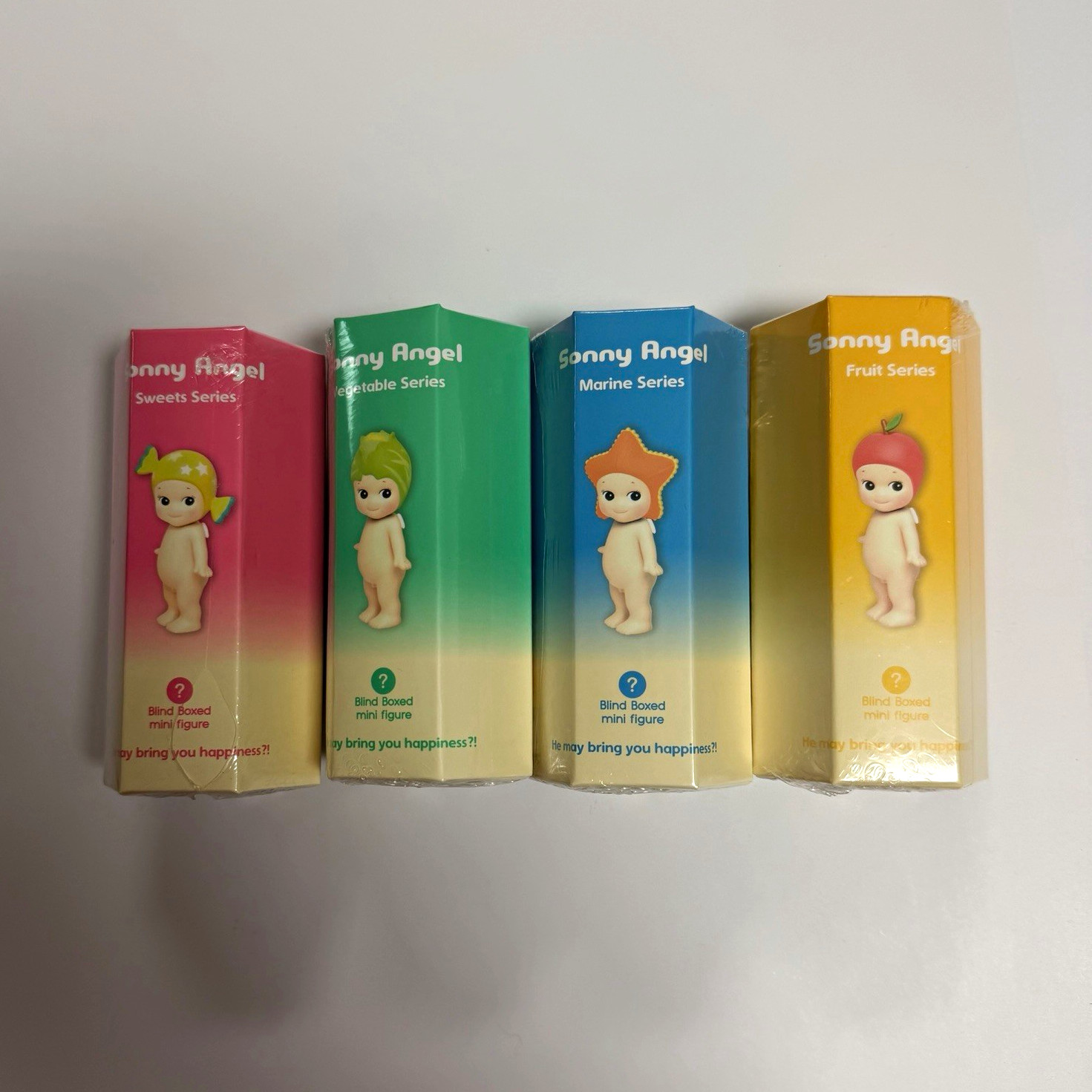 Sonny Angel Blind Box Mini Figures Lot of 4 - Sweets, Marine, Fruit, Veg