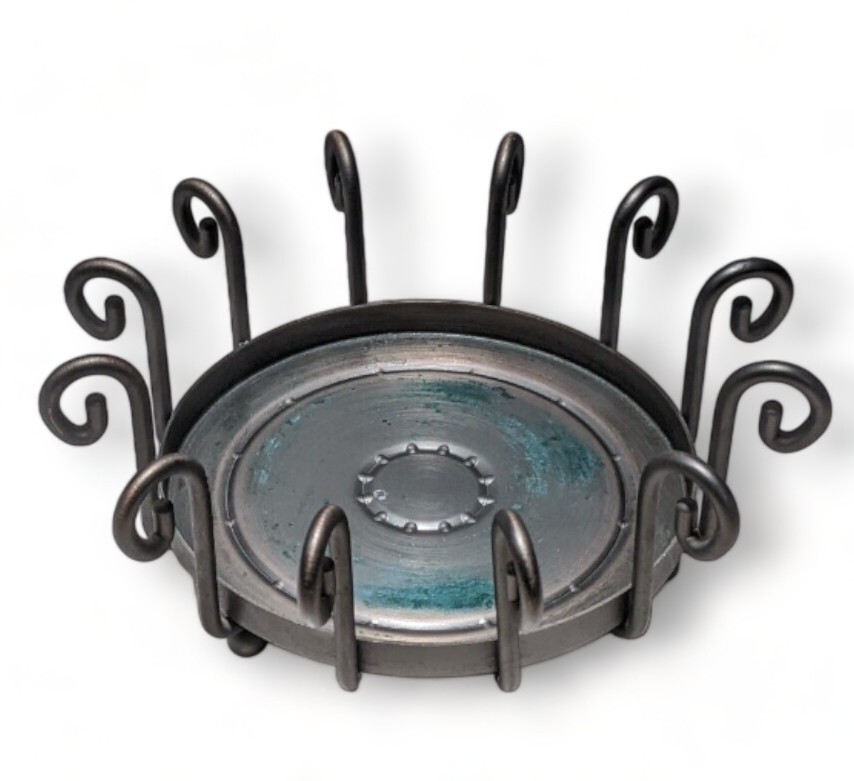 PartyLite Candle Holder footed Metal base Scroll Pedestal 3 PartyLite Candle Holder footed Metal base Scroll Pedestal 3