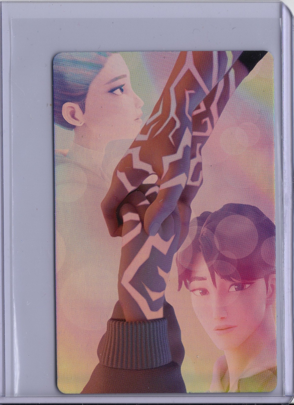McDonald's Kpop Demon Hunter Foil Photo Card - Rumi & Jinu - ULTRA RARE HOLOFOIL