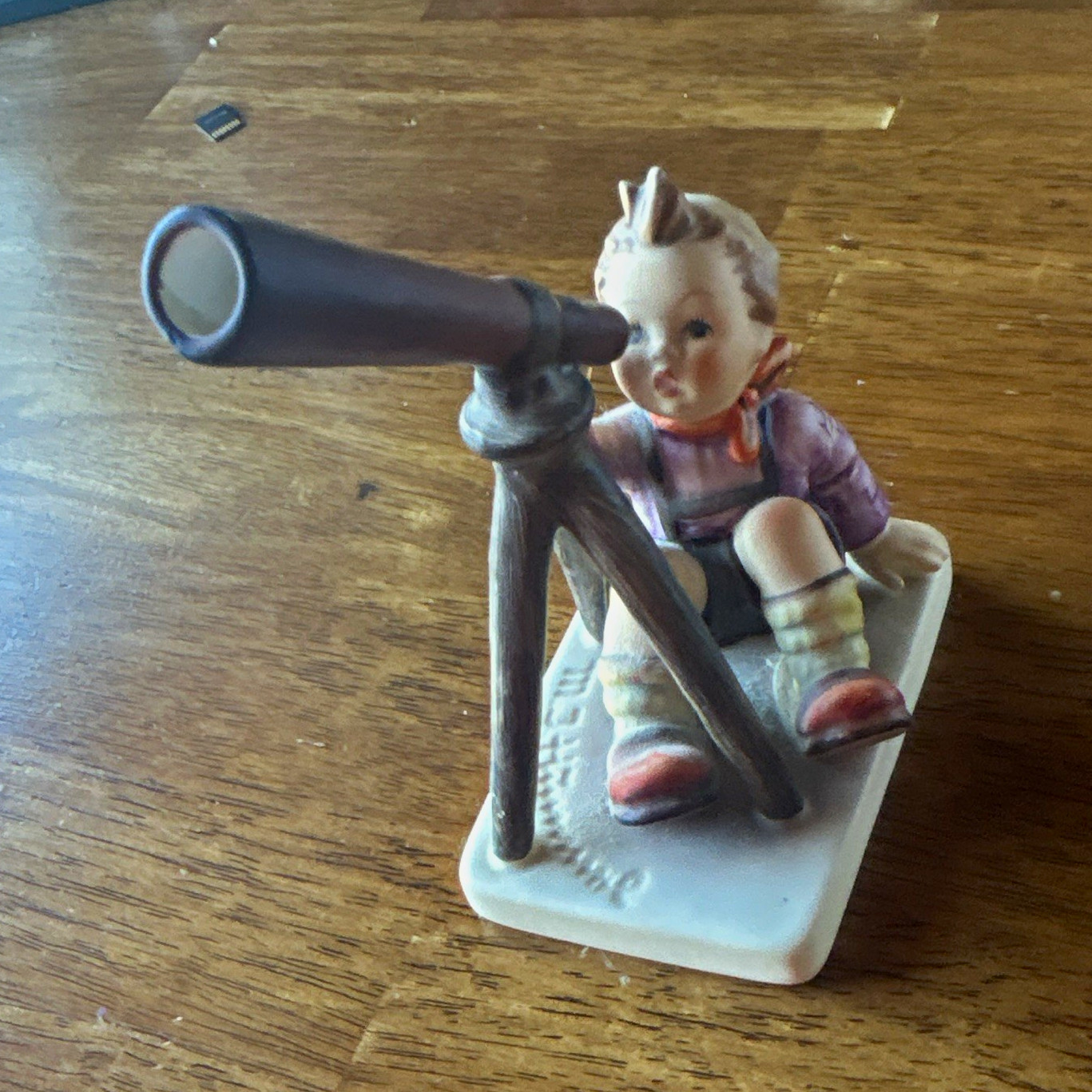 Goebel Hummel Star Gazer Boy w/ Telescope Porcelain Figurine Signed 1991