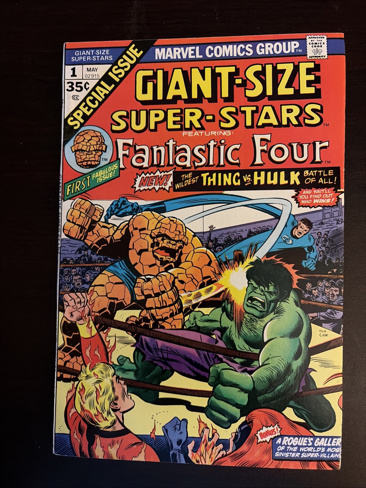GIANT-SIZE SUPER-STARS #1 FANTASTIC FOUR THE THING VS HULK MARVEL COMICS 1974
