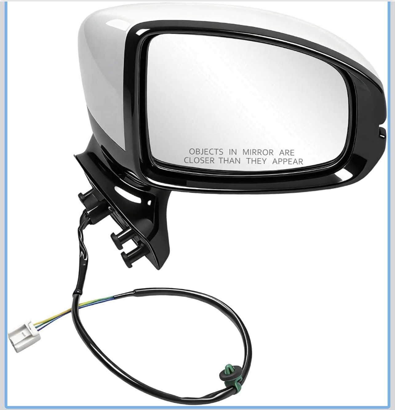 Right Passenger Side Mirror Compatible with Honda Fit 2015 Right-White-3Pins
