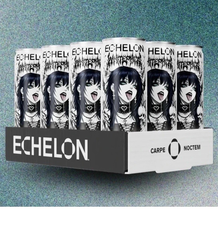 ECHELON Energy Drink White Phosphor Goth Girl Spit - Case 12 Pack Limited 12oz