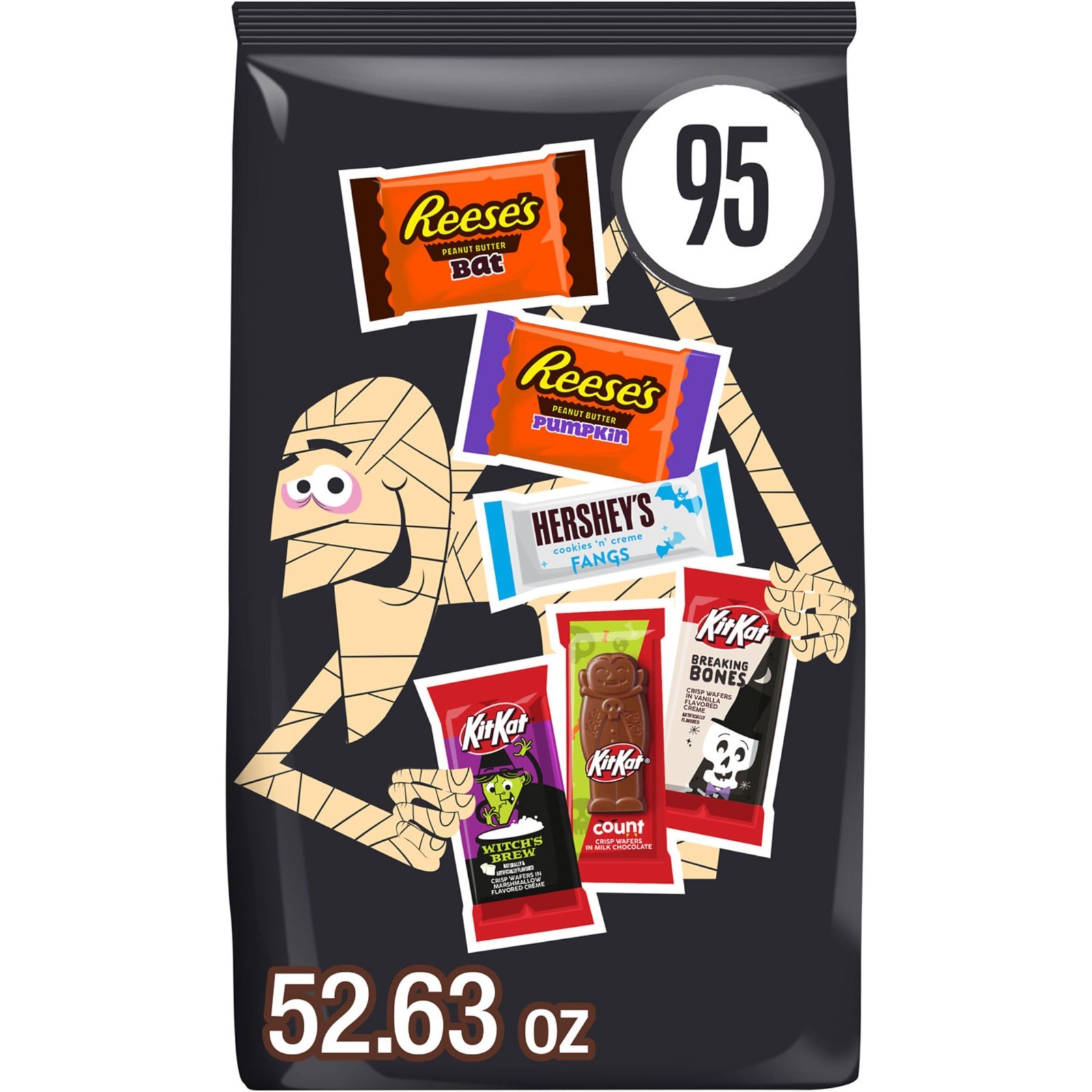 Hershey's Assorted Chocolate Halloween Candy Bulk Variety Pack, 52.63 oz