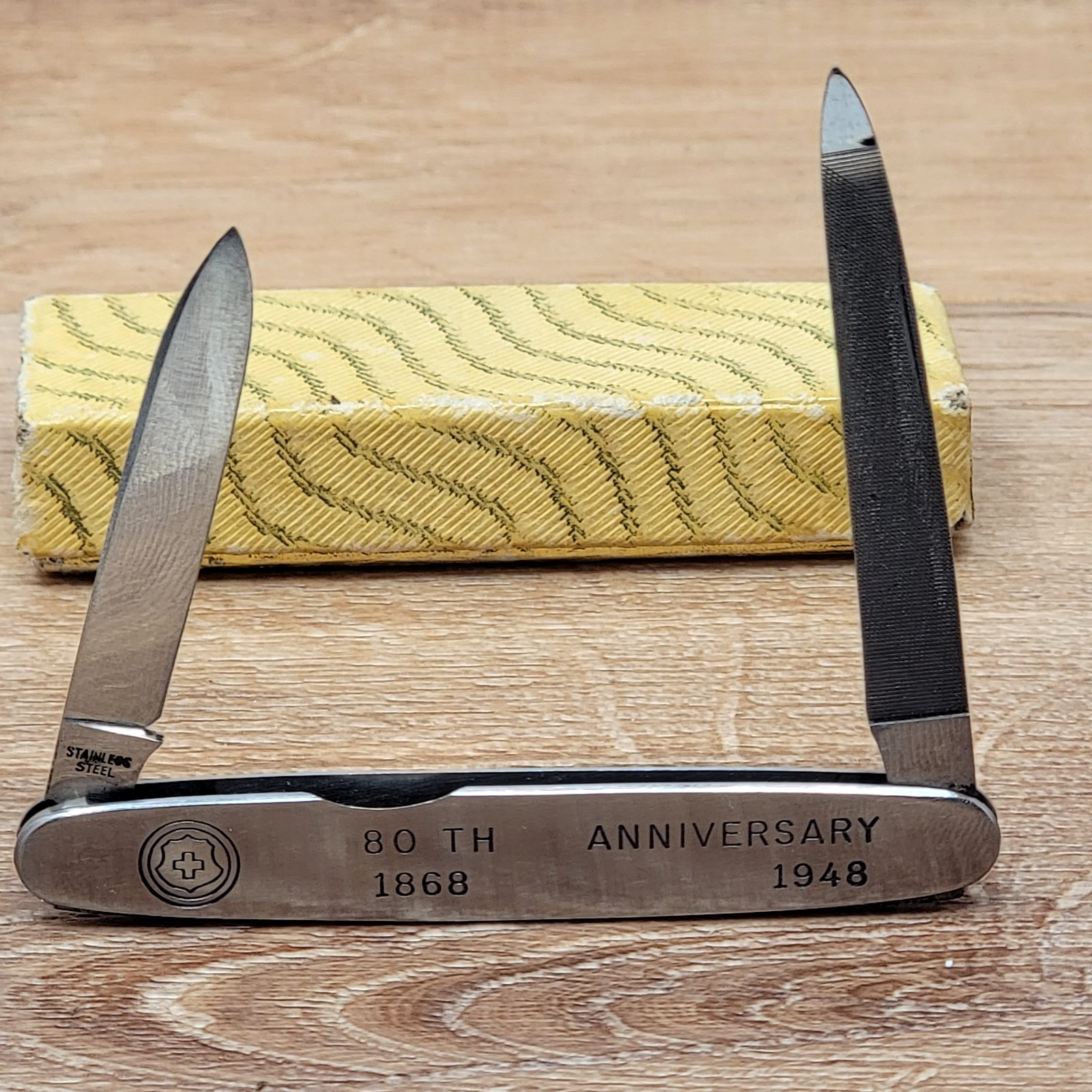 Schrade Pocket Knife Muehlebach Beer Brewing Kansas City Missouri 1868 1948 vtg